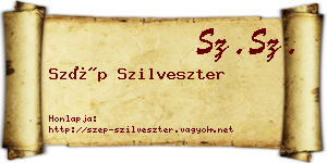Szép Szilveszter névjegykártya