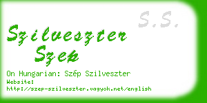 szilveszter szep business card